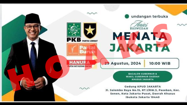 PKB Bantah Hoaks Poster Anies Baswedan Menata Jakarta